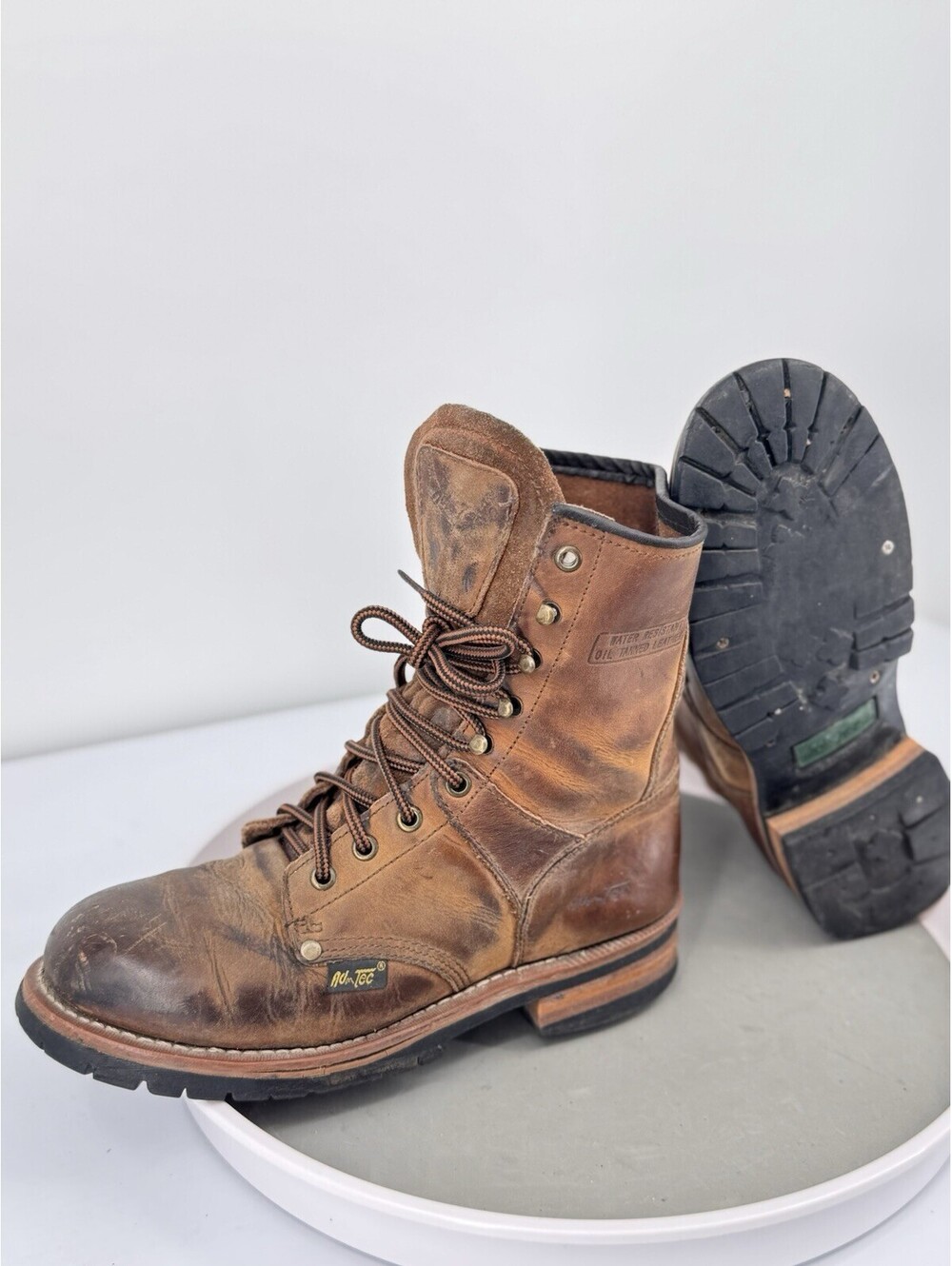 AdTec Men’s 9" Logger Work Boots – Size 8.5 M